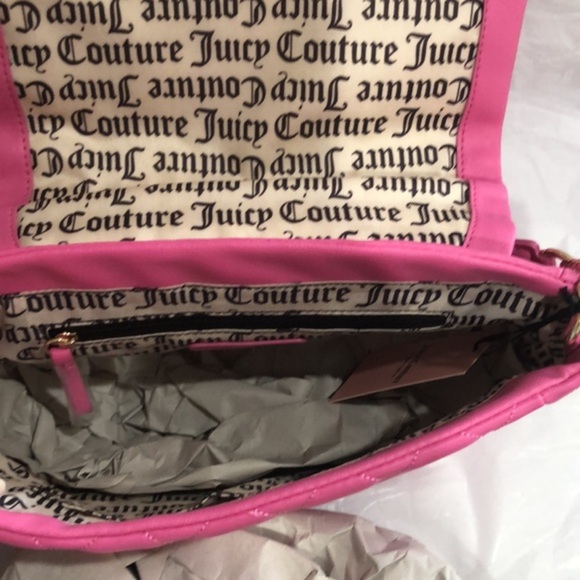 Juicy Couture juicy pink Brighter than a diamond gold chainlink shoulder bag new - Picture 7 of 16